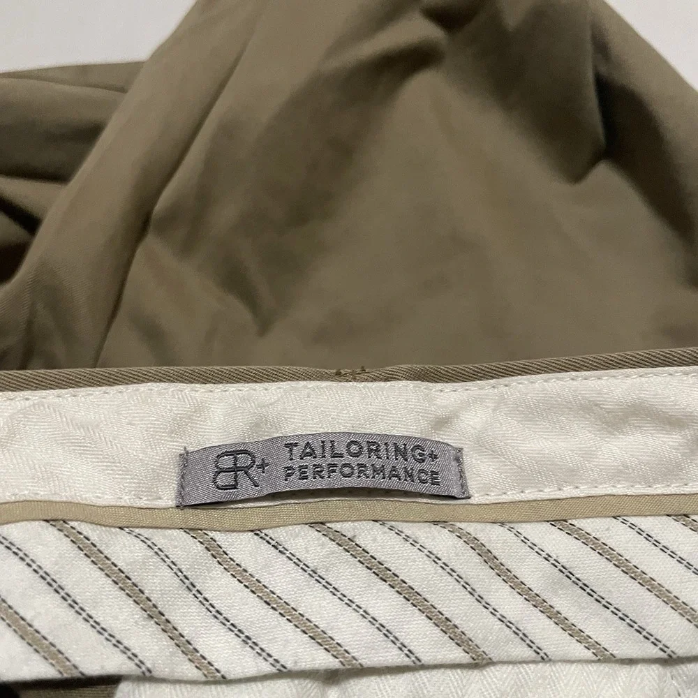 Banana Republic Aiden Chino Pants Mens 31 X 30.5 Khaki Flat Front Stretch Cotton
